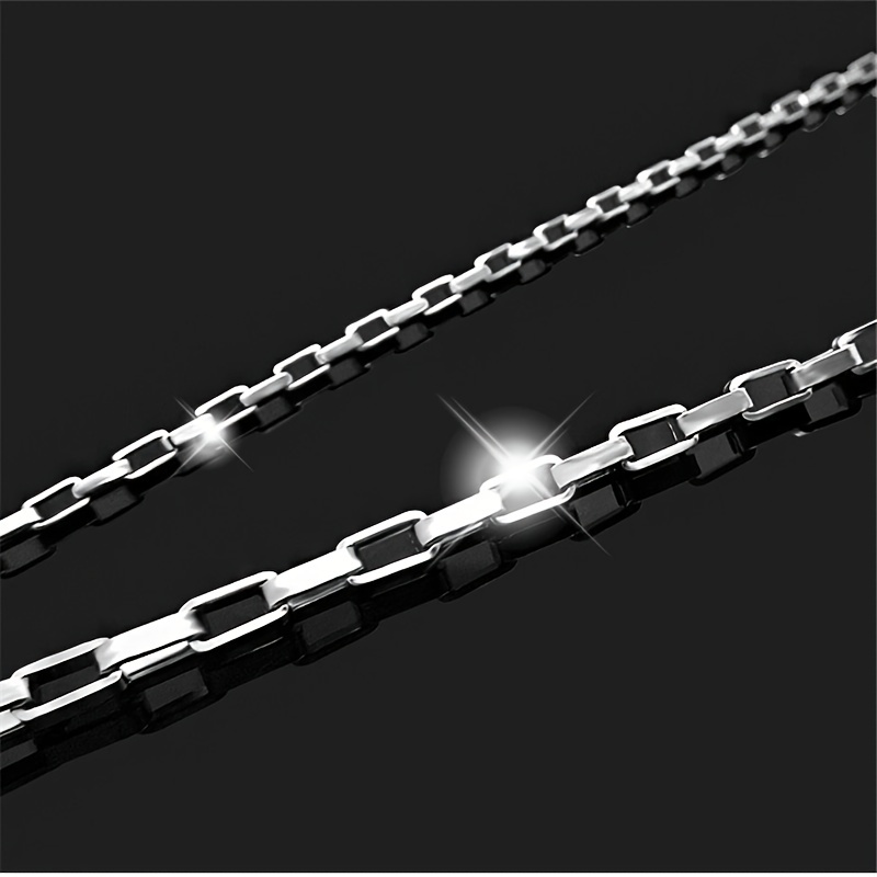 Stainless Steel Necklace Modern Minimalist Box Chain Unisex Jewelry